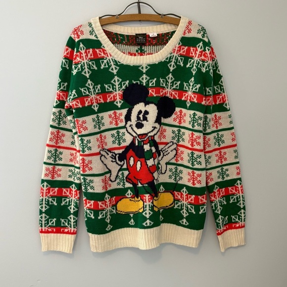 Disney Mickey Mouse Christmas Sweater Size Medium - Picture 1 of 7